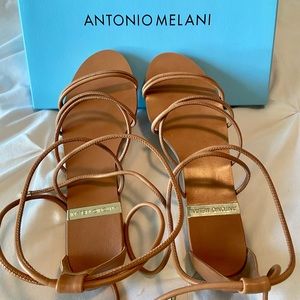 NIB Antonio Melani Tan Sandals